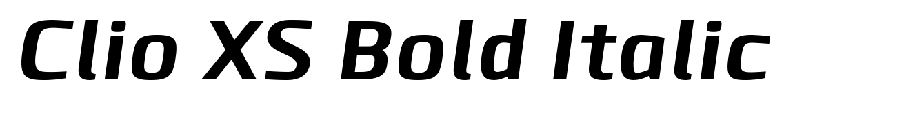 Clio XS Bold Italic